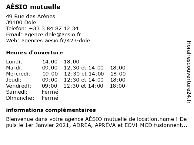 ᐅ Horaires d'ouverture „Adrea Mutuelle" | 49 Rue des ...