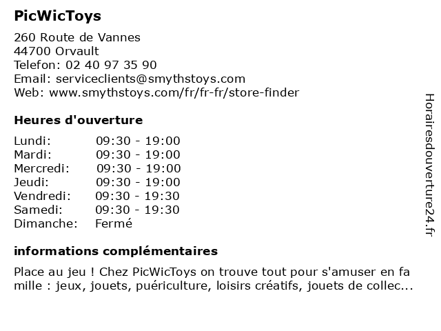 horaire picwic nantes