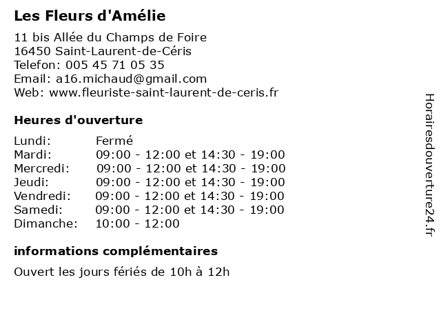 Les Fleurs D'Amélie Saint Laurent de Céris - Fleuriste (adresse, avis)